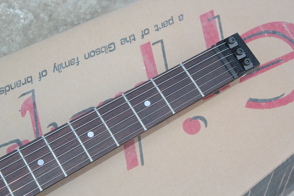 Blue Headless Electric Guitar with Rosewood Fretboard,24 Frets,Customized Logo/Color Available