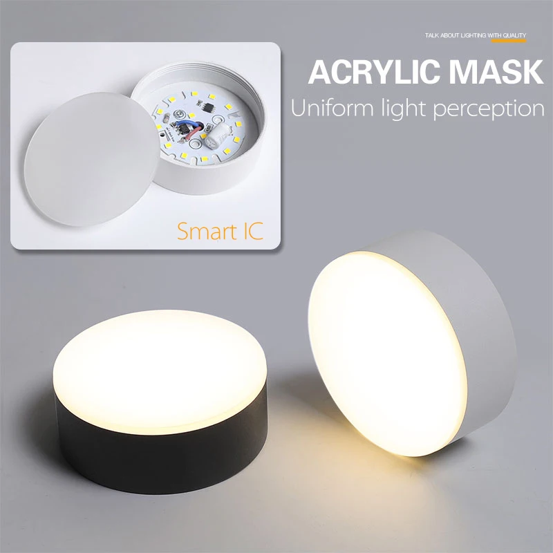 Led Downlights Surface Mounted Light Dimmable Lamp 220V 5W 7W 9W 12W 15W 18W Ceiling Spot Lighting Fixture for Home Kitchen