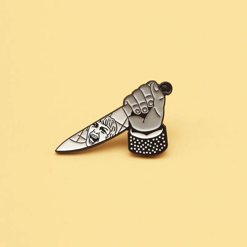 knife brooch and enamel pins Men and women fashion jewelry gifts anime movie novel lapel badges