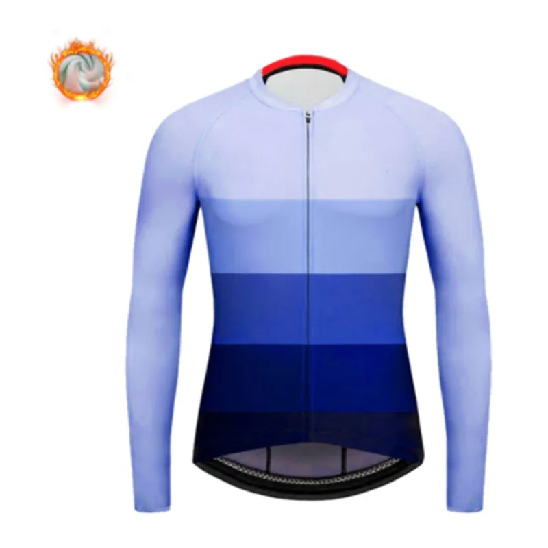 Winter Bike Tops For Men Thermal Fleece Bicycle Shirts Pro Team Racing Clothing  Long Sleeve Cycling Jerseys  2021 Hot Selling