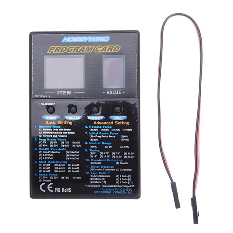 Original Hobbywing ESC program card for XERUN  、EZRUN、QUICRUN for the RC car helicopter boat