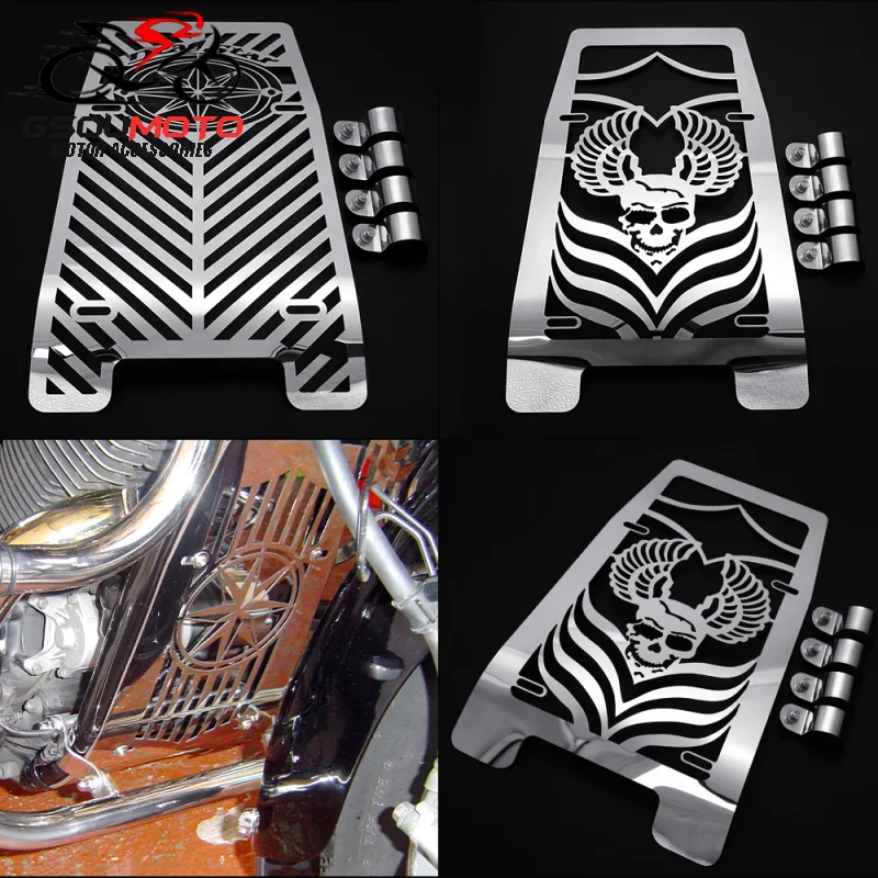 Motorcycle Radiator Grille Guard Protector Grill Water Cooler Engine Cover For Yamaha XVS1100 Drag Star Classic Custom 1999-2012