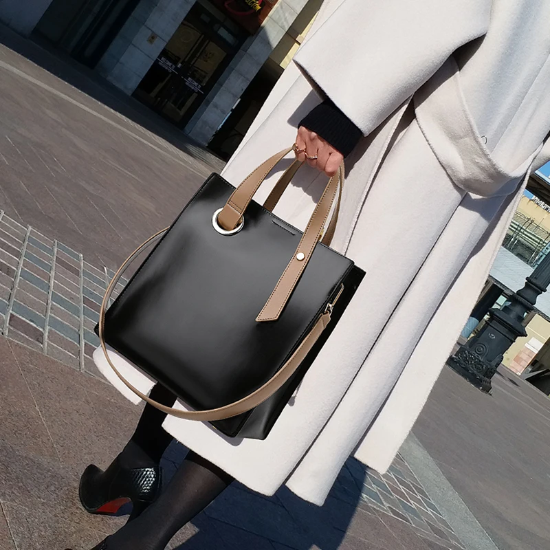 Luxury Large Capasity Leather Bag for Women Handbags Ladies Crossbody Bags top-handle Shoulder Bags Female Big Tote Sac A Main