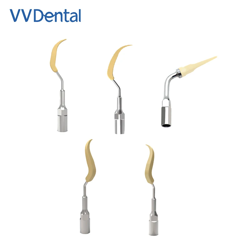 Końcówka ultradźwiękowa do skalerów dentystycznych VV, kompatybilna z końcówkami EMS WOODPECKER-UDS, do czyszczenia implantów, ceramiki, ortodontycznych zębów i protez.