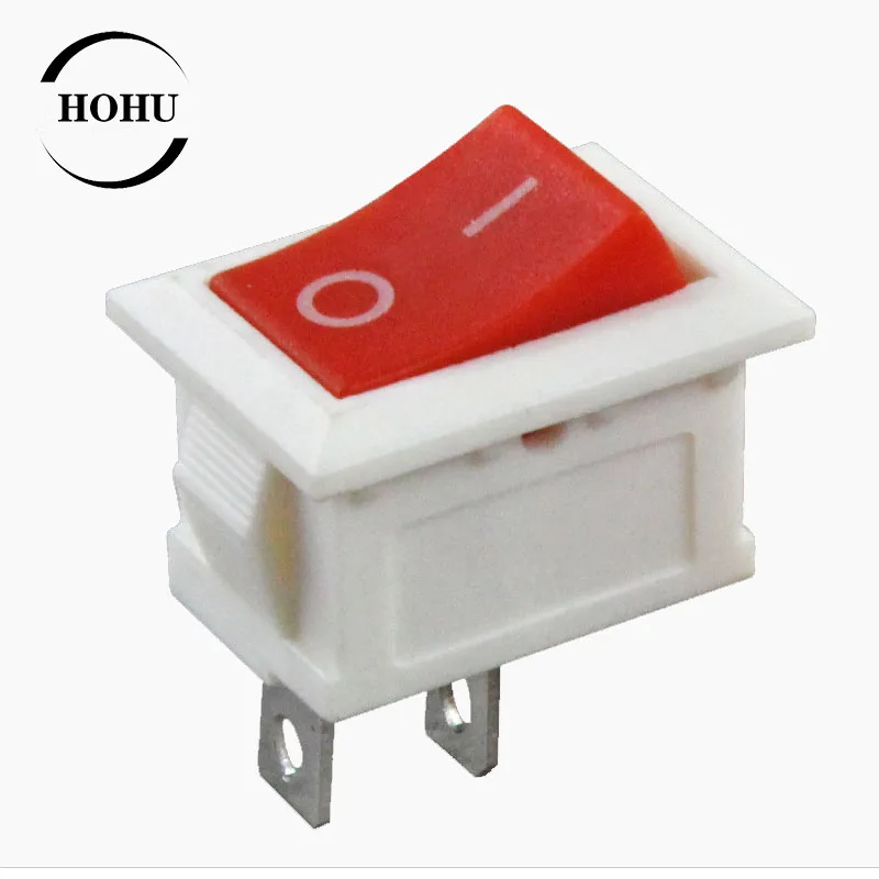 Water dispenser switch boat type switch LCD power switch 2 feet 2 gears 250V 6A copper feet 15*21mm