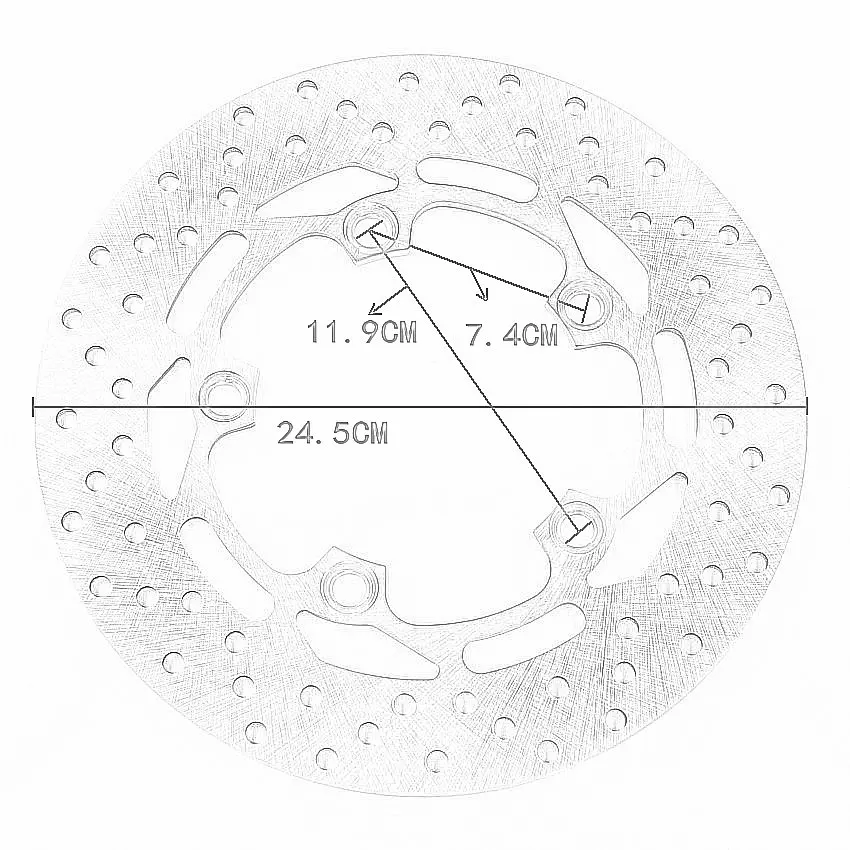 Motorcycle rear Brake disc For Yamaha FZ1 MT-03 MT03 FZ6 FZ1S FZ1N FZ6N FZ6S 2D1-2582W-00 5VX-2582W-00 brake accessories