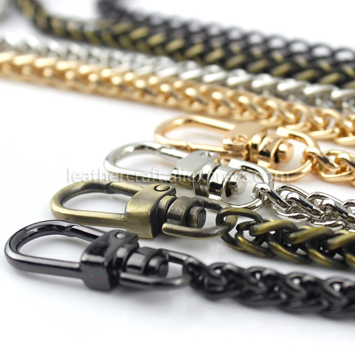 120cm Replacemen Metal twist chain with hook for shoulder bag purse handle strap chain crossbody belt accessories hardware