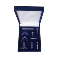 Masonic Miniature Working Tools one Set with blue  box Mason Freemason Gift 9 pieces commemorative for present