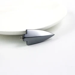 1 Piece Black Hematite Arrow Shape Necklace Pendant DIY Jewelry Accessories HP1119