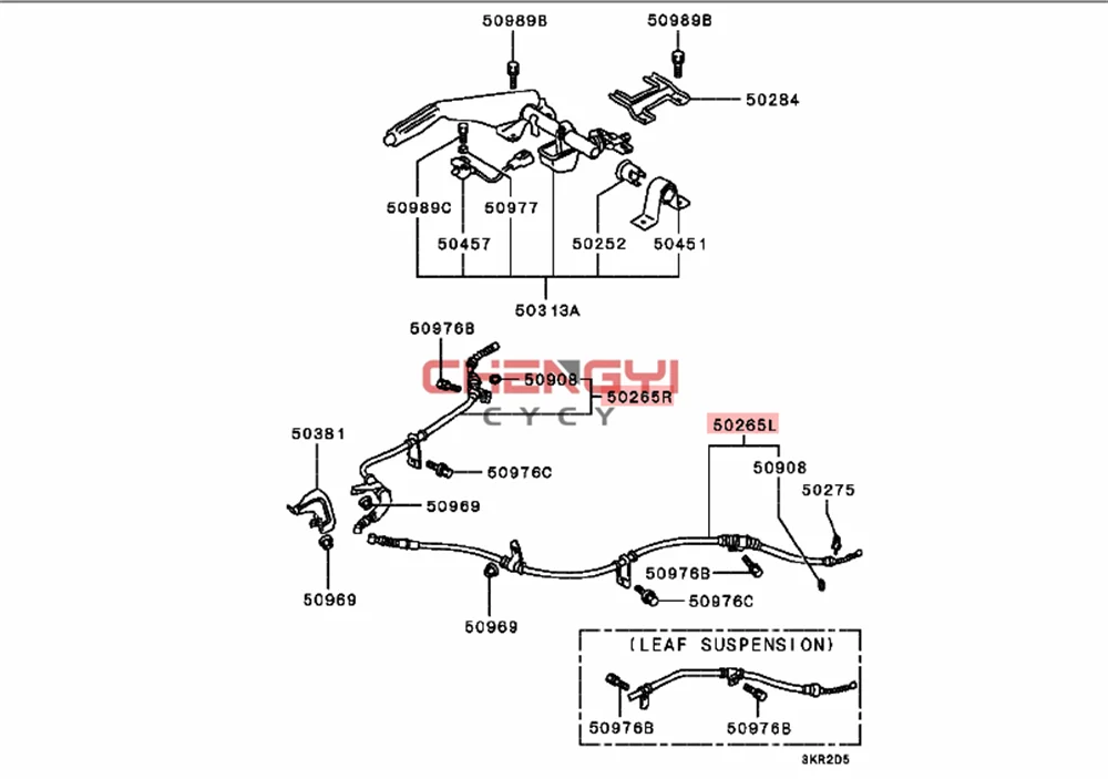 a pair Rear Brake Cable Handbrake Pull Line For Mitsubishi Pajero Montero V43W V44W V45W V46W Disc Brake MB928190 MB928191