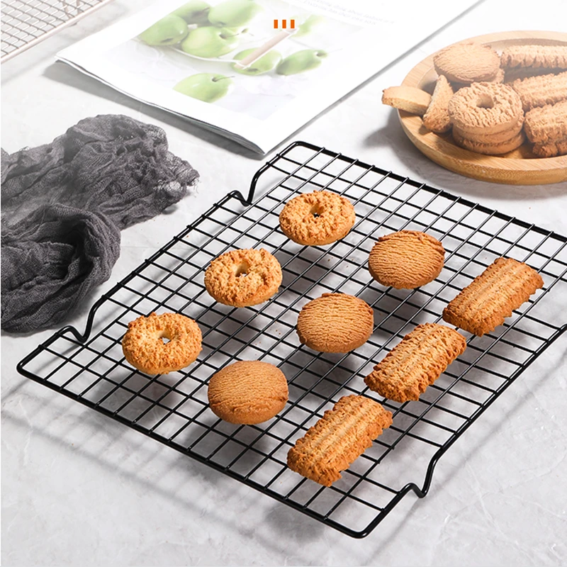 Rectangle Stainless Steel Baking Cooling Rack Wire Grid Pizza Cake Stand Non-stick Bread Biscuit Food Tray Kitchen Accessories