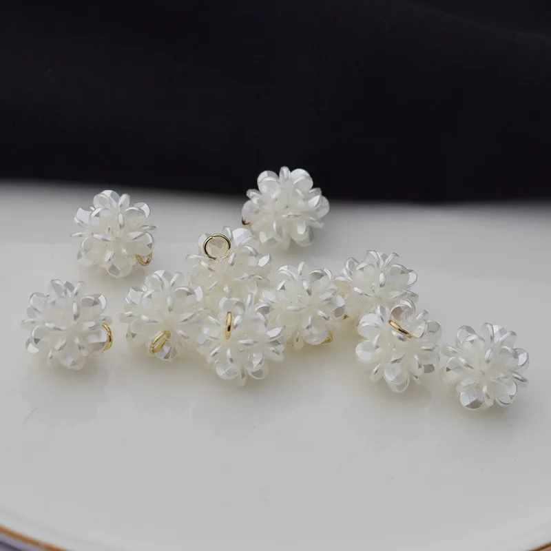 

Newest 50pcs/lot beads Hand weaving geometry rounds balls shape flowers beads charms diy jewelry earring/garment accessory