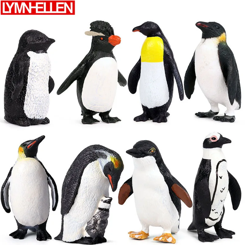 Simulation Wild Marine Life Penguin Multiple Types of Model Collectible Animal Action Figures Decoration Children Kids Toys