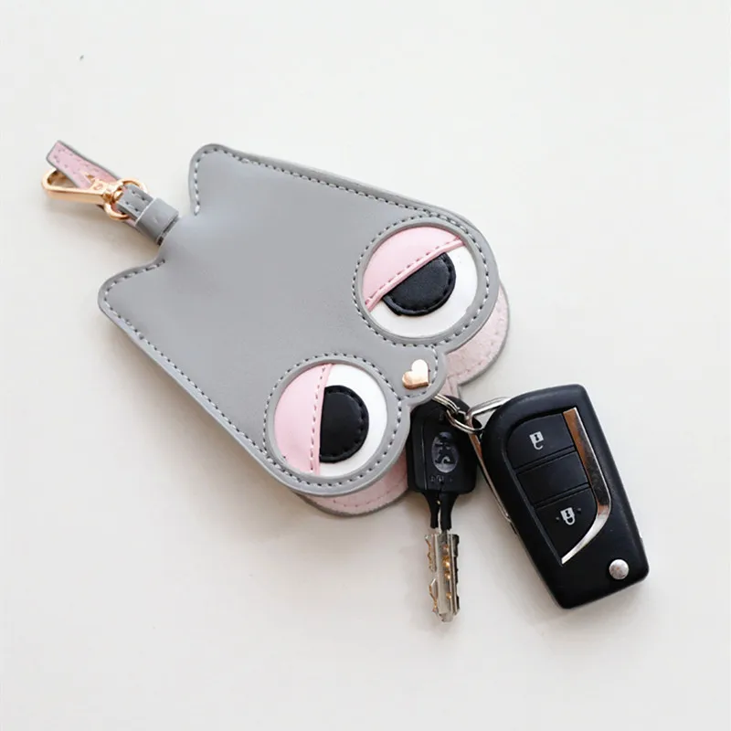 2022 INS Cartoon Car Key Case PU Leathe Key Bag Coin Purse Card Holder Key Housekeeper Keychain Case Multifunctional Key Cover