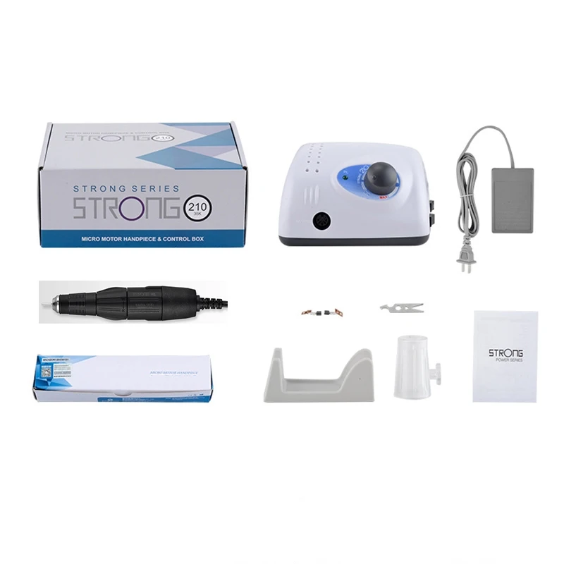 Starke 210 65 W elektrische Nagelbohrmaschine mit 102 l Griff, 35.000 U/min, Hochgeschwindigkeits-Maniküre- und Pediküre-Set, Nagelfeilen-Polierwerkzeug