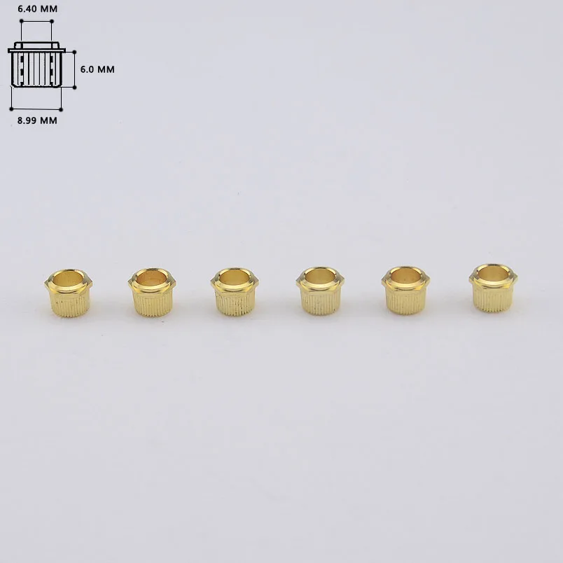 금속 빈티지 기타 머신 헤드 튜너, 너트, 부싱, 페룰 (1/4 인치, 6.35mm), 한국산, 1 세트 (6 개)