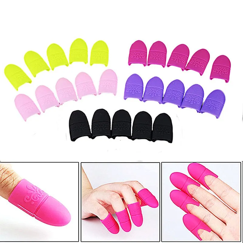 Vendita calda 5 pz Silicone UV Gel smalto rimozione smalto pulito sgrassatore Clip impacchi per unghie Soaker Caps riutilizzabile Nail Art Soak Off Cap