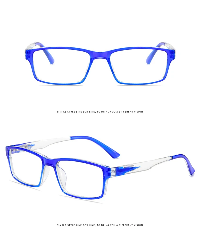 0 -0,5 -0,75 bis -6,0 blaues Licht blockierende quadratische Brillen mit Grad TR90 Myopie photochrome Brillen Damen Herren – Detail 8