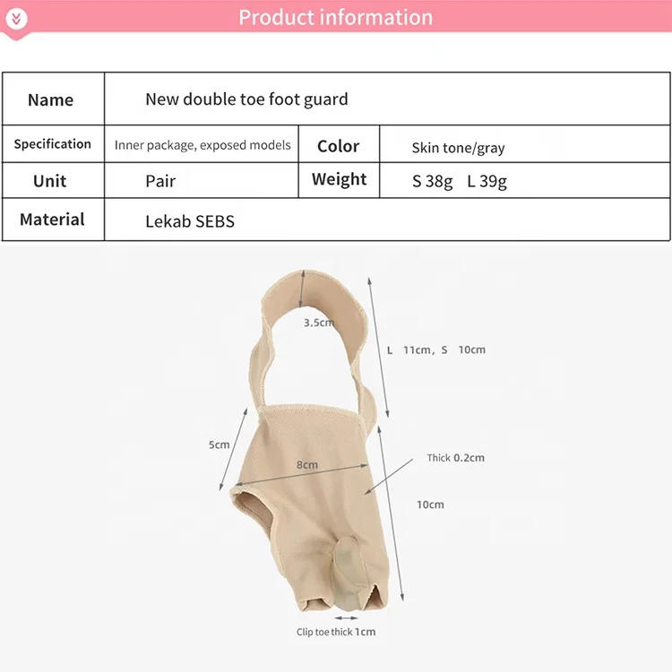 Semelles intérieures à manches en gel pour hallux valgus Parker, soins des pieds portables, compression des os, séparateur et lisseur d'oignons, instituts