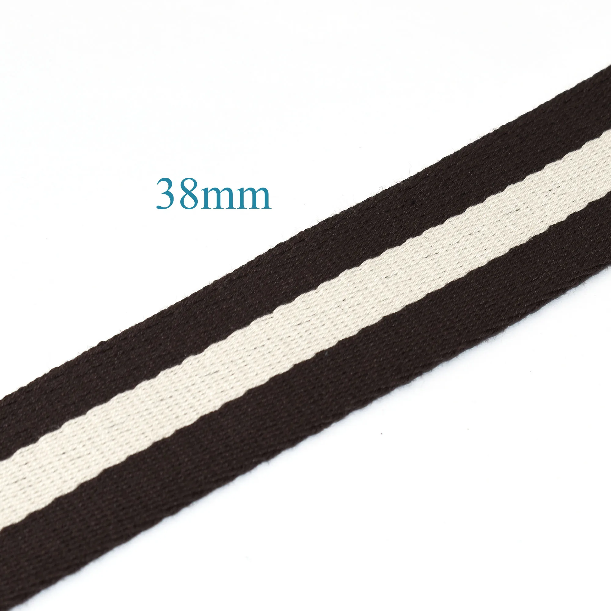 1.5 ''สีน้ำตาลสีขาว Webbing ผ้าใบผ้าฝ้าย Totes กระเป๋าเข็มขัดสายคล้องคอสุนัข Webbing Key Fob ฮาร์ดแวร์โดย the หลา