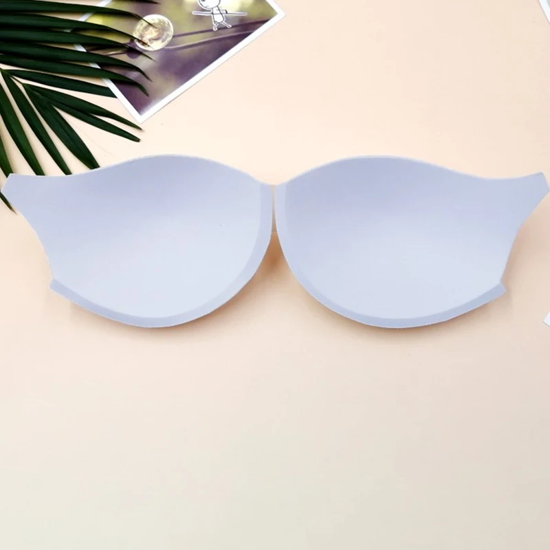 A Pair Sew In BRA CUPS Pads Push Up Swimwear Dress Corset Soft Foam Black Or White