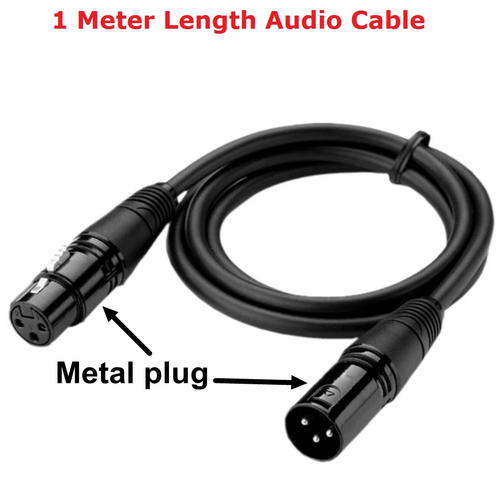 1Pc Audio Cable Microphone Cable 1 Meter Length DMX Cable For Beam Moving Head Light Bar Led DMX Dj Equipments Laser Lights