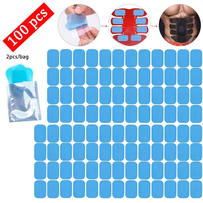 Almohadillas de Gel ABS de repuesto para EMS, estimulador muscular Abdominal, Parche de hidrogel para máquina de masaje de Abdomen, pegatinas,