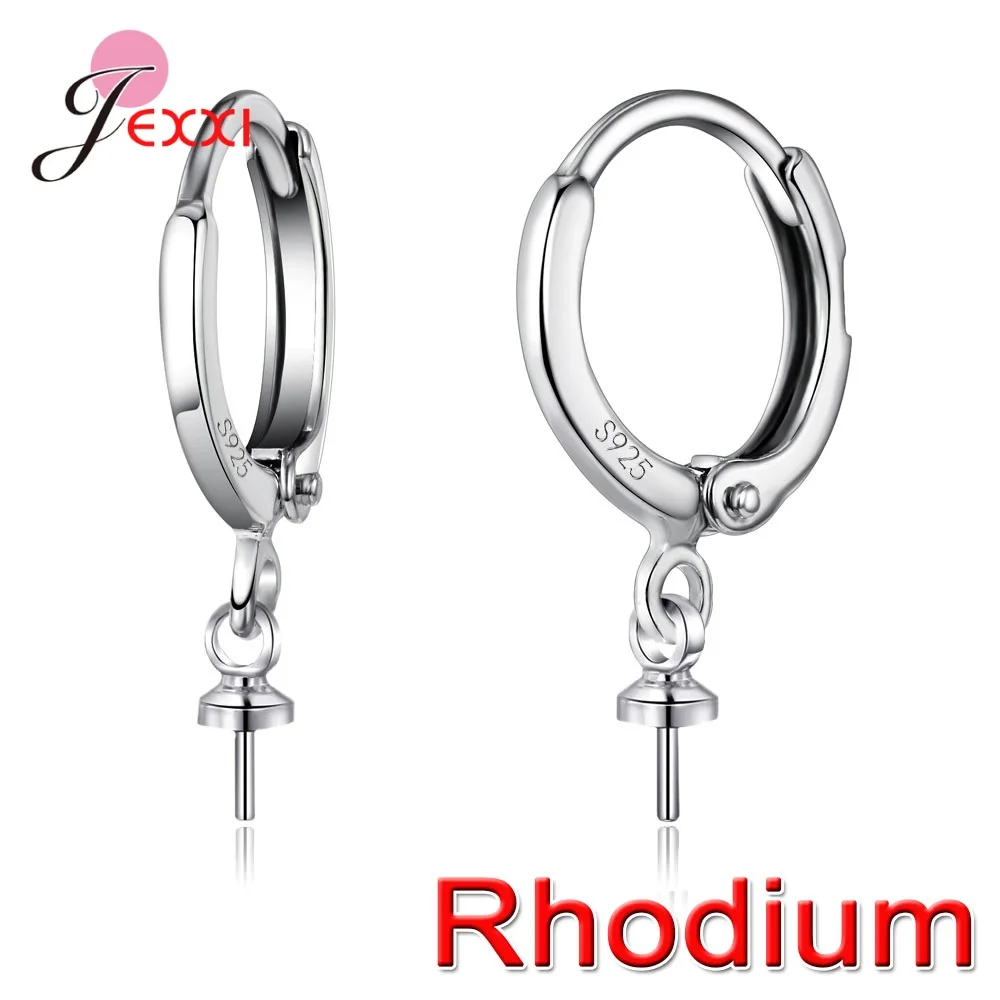 925 Sterling Silber Ohrring Erkenntnisse Ohr Haken Haken Armaturen DIY Schmuck Machen Zubehör Draht Schmuck Liefert 10 teile/los