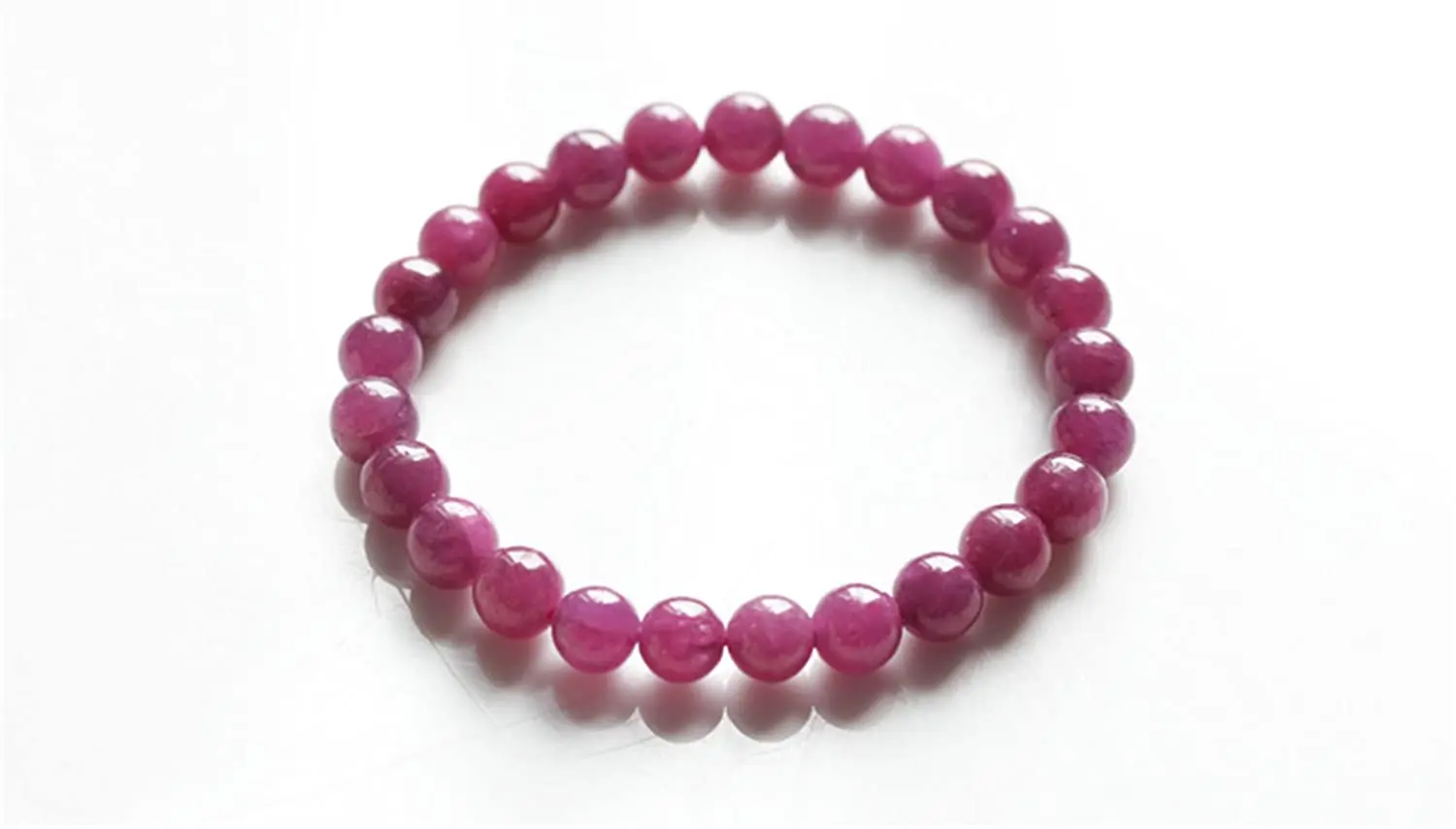 Top Quality Red Rose Natural Ruby Gemstone Round Stretch Crystal Beads Bracelet 7mm 8mm 9mm Rare Ruby Stone AAAAA