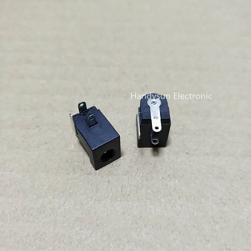 Toma de corriente de CC DC-005C, Base hembra, 3,5x1,3mm, interfaz de alimentación de CC directa de 3 pines, adaptador de conector de montaje en Panel de cobre medio