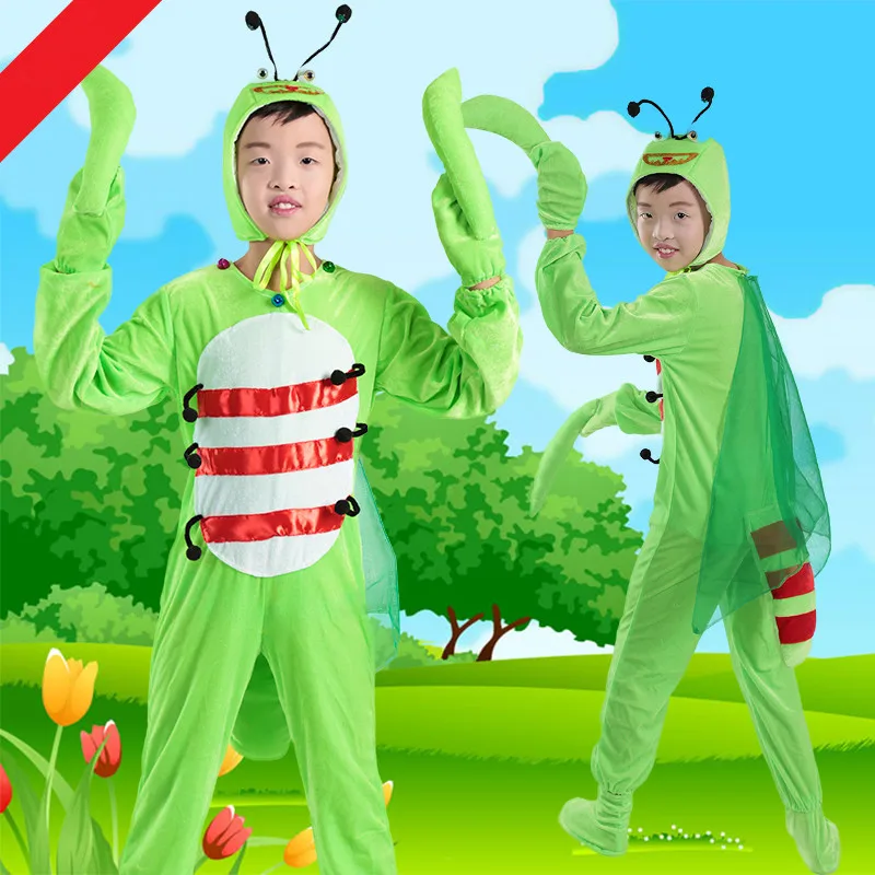 

Green Mantis Costumes Animal Cosplay Costume Children Funny Stage Perforamnce Dance Clothes