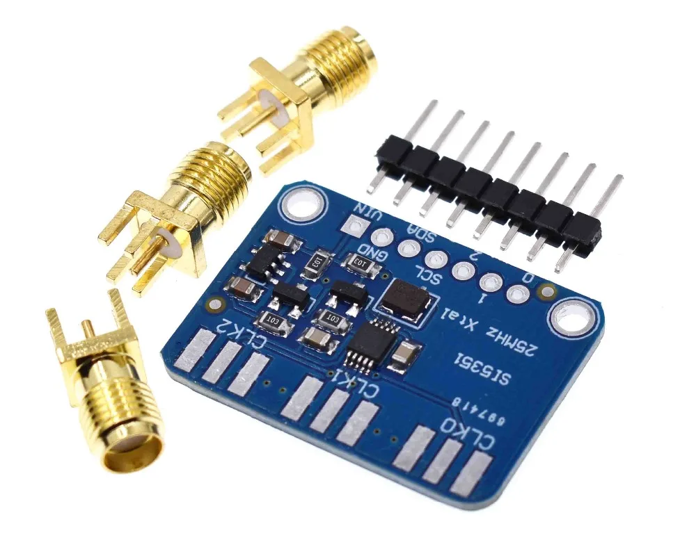 DC 3V-5V CJMCU-5351 Si5351A Si5351 I2C Clock Generator Breakout Board Module Signal Generator Clock 8KHz-160MHz For Arduino