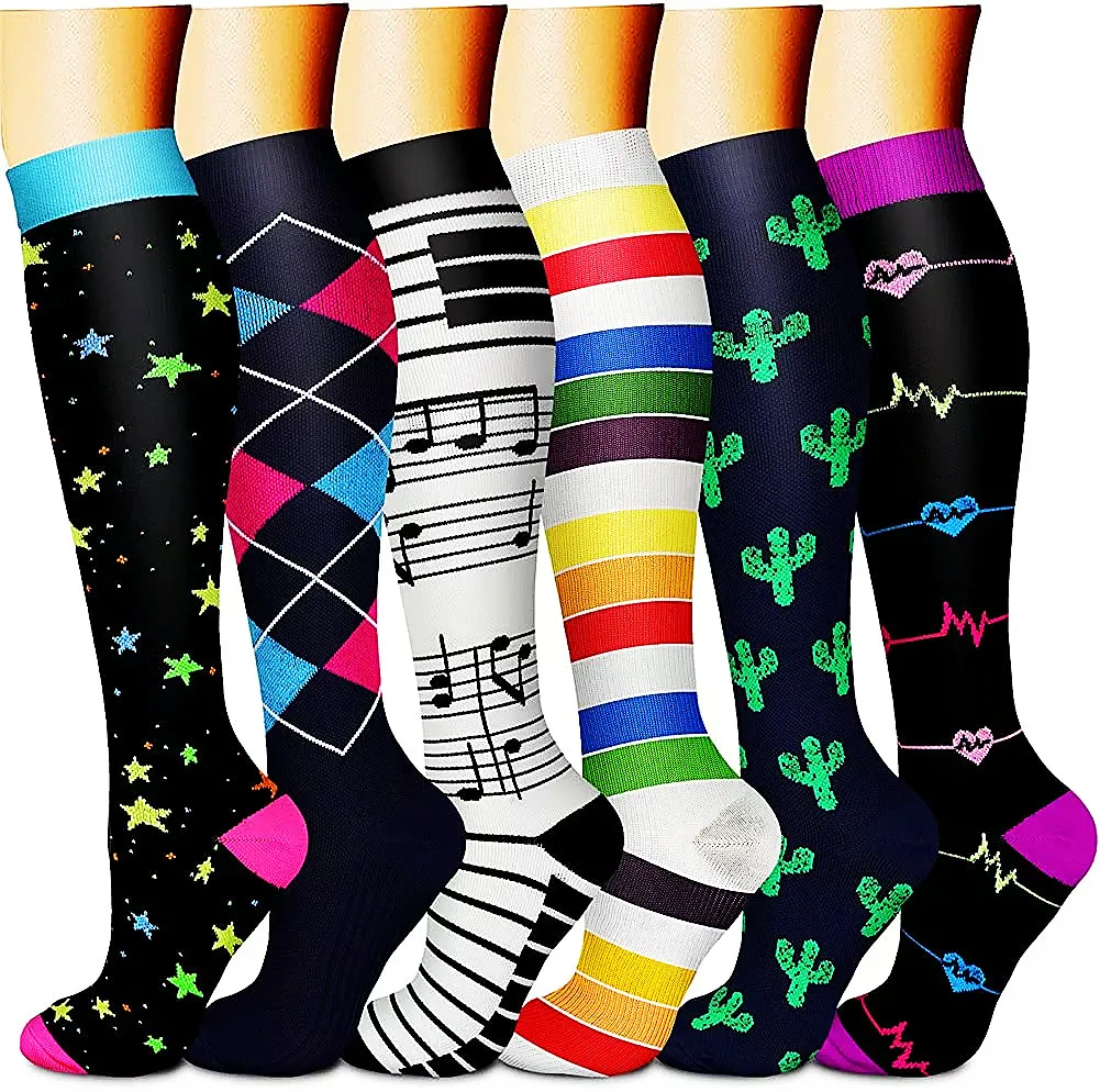 

Compression Stockings Running Sport Socks Summer Nylon Happy Socsk Cycling Running Sports Breathable Elastic Compression Socks