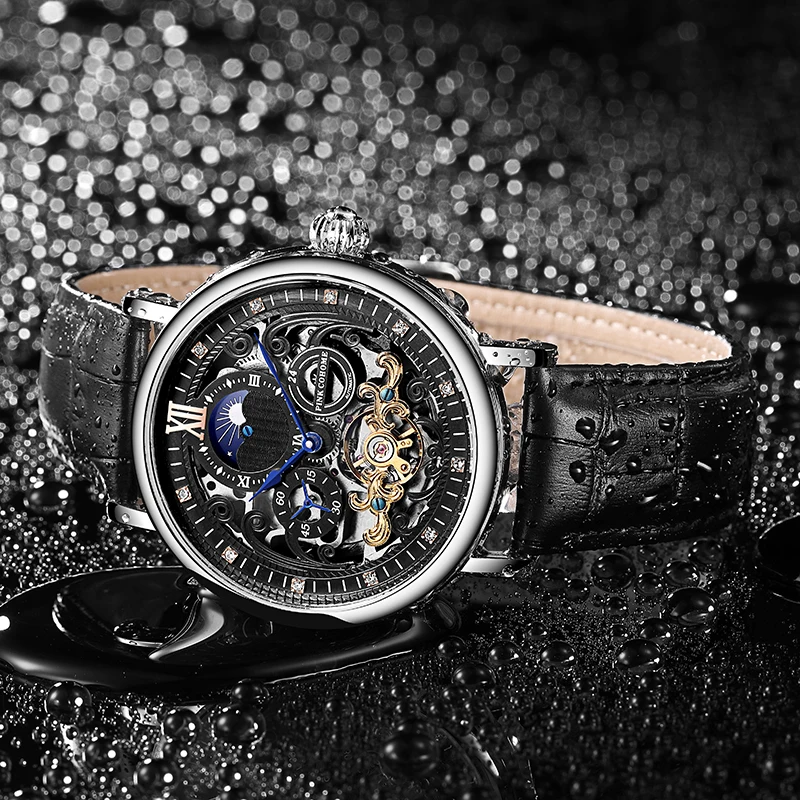 Imagem -06 - Relógio de Pulso Mecânico Grande Case Masculino Relógio Automático de Tamanho Fino Design Luxo Relógio de Pulso Rologio Automatic Montres Uhr