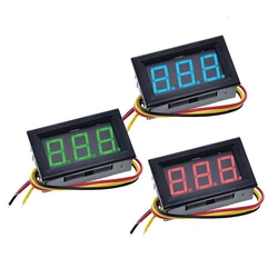 0.56 pollici DC 0-100V voltmetro digitale per auto misuratore di tensione automobilistico rosso/blu/verde Tester di tensione Display a LED per veicoli per motociclette