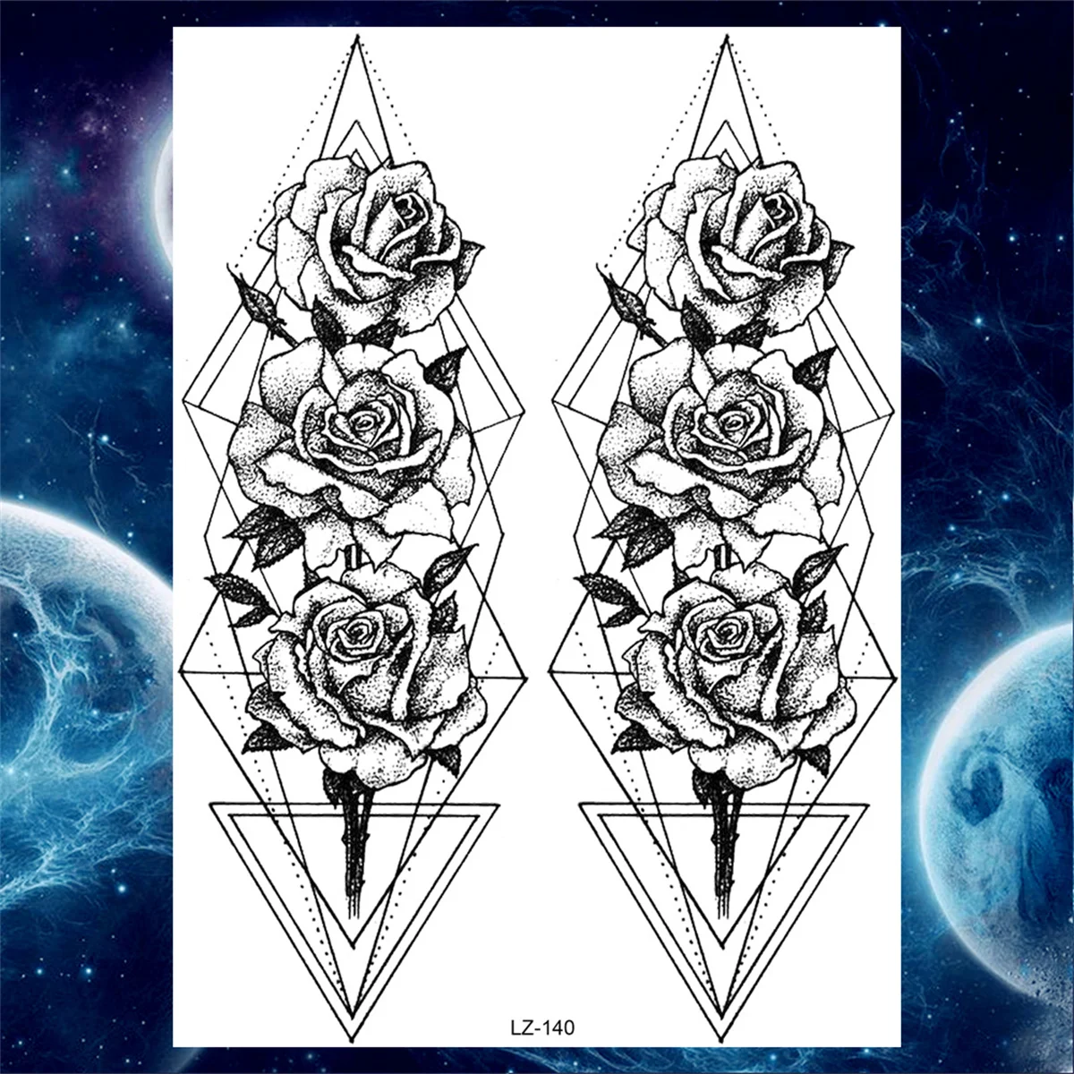 Anhänger Blume Temporäre Tattoos Für Frauen Erwachsene Gefälschte Schmuck Tattoo Aufkleber Pfingstrose Schwarz Henna Mond Große Oberschenkel Tatoo Wasserdicht
