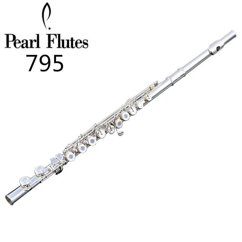 

Pearl Quantz 795 Flute High Quality Silver Plated 17 Keys Flute Open Hole E-Mech Flute Musical Instrument