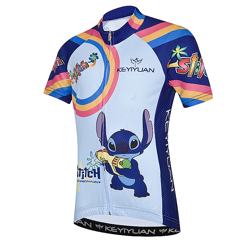 KEYIYUAN 2022 New Kids Short Sleeve Cycling Jersey Set Bike Shirt Children Breathable MTB Clothing Boys Girl Summer Bicycle Wear