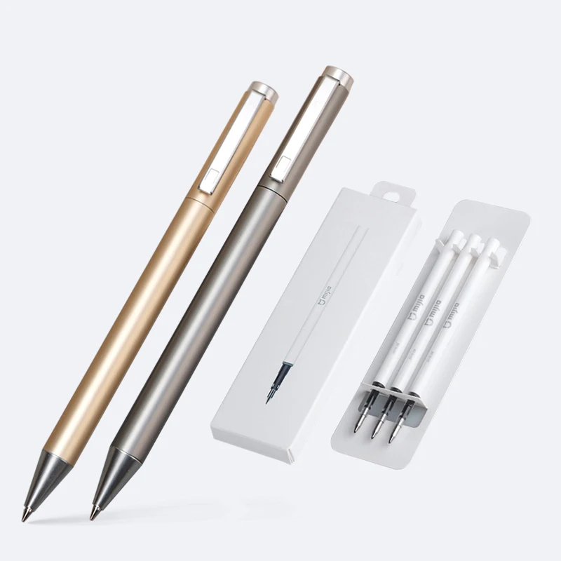 Deli Metal Sign Pen Pens Gold / Silver Gel Pen 0.5mm Refils Gold Silver PREMEC Smooth Refill MiKuni Japan Ink Black