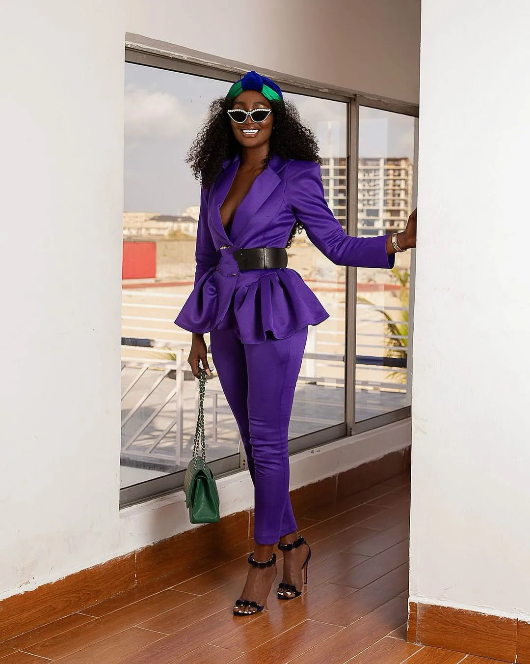 New Fashion Women Suits Purple Celebrity Lady Party Prom Tuxedos Blazer Red Carpet Leisure Outfit Top(Jacket+Pants)