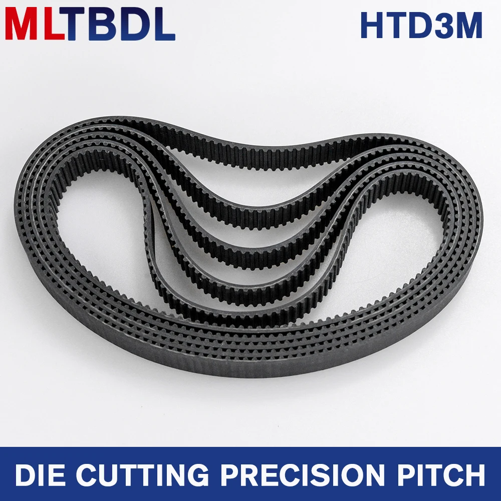 Cinghia dentata HTD 3M 447/450/453/459/462/465/468/471mm 6/9/10/15mm larghezza cintura rubbethoothed passante chiuso passo cinghia sincrona 3mm