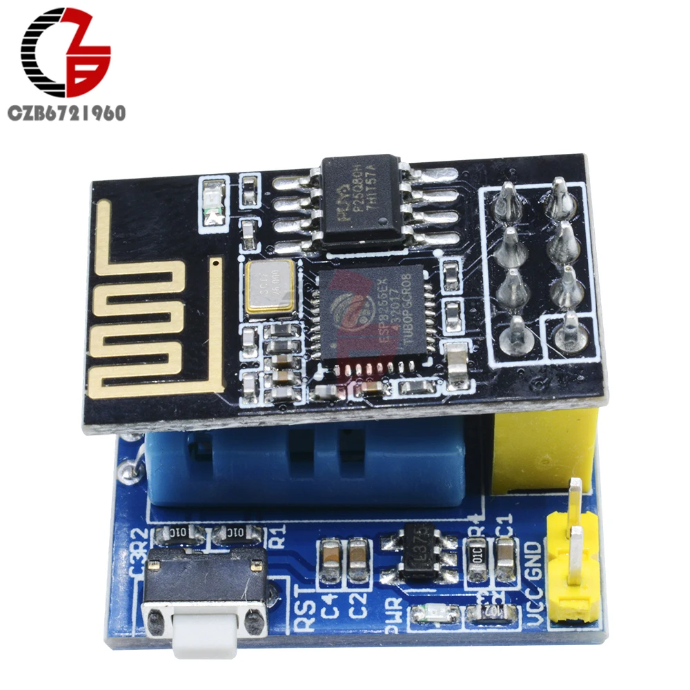 ESP8266 ESP-01S Wifi Thermostat Hygrostat Temperatur Humdity Controller DHT11 Sensor + WIFI Adapter + ESP-01S Modul