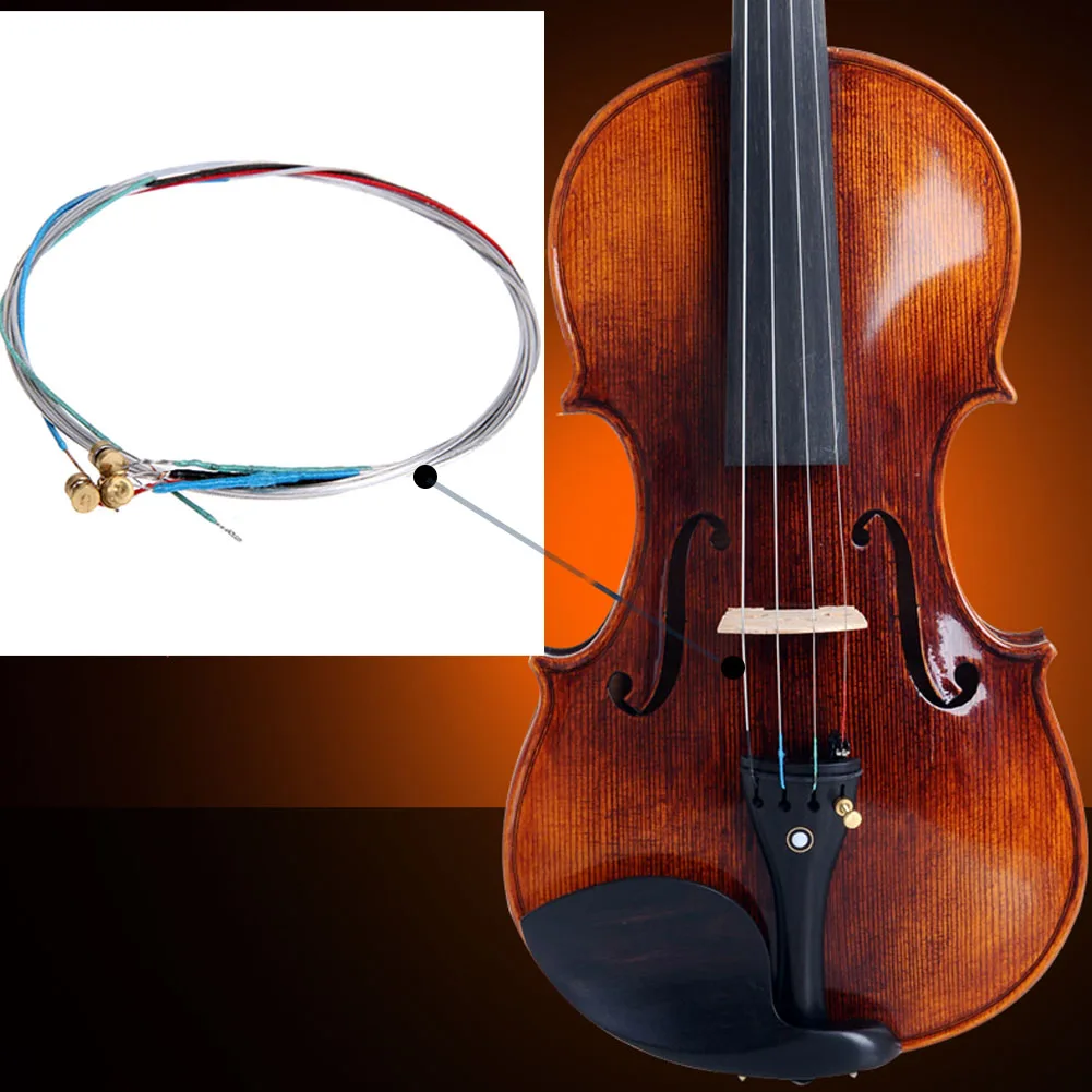 Violin Strings 4/4 Professional Violin Fiddle String E-A-D-G Core Musical Instrument Parts Aluminum Violin Accessories