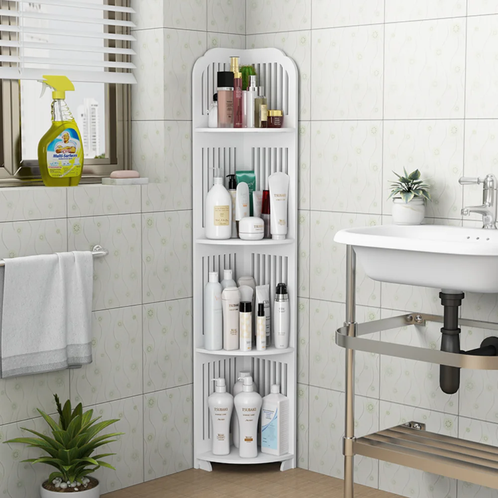 Bathroom Bathroom Storage Rack Bathroom Floor-Standing Triangle Storage Rack Bathroom Supplies Corner Rack Fantastic Product