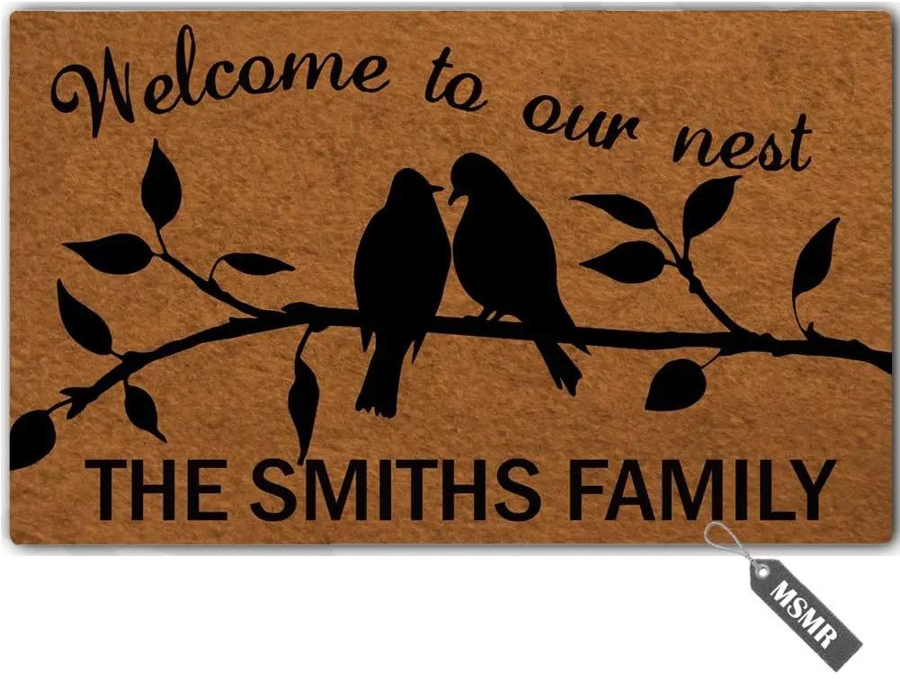 Personalized [Your Name] Doormat Welcome to Our Nest Door Mat