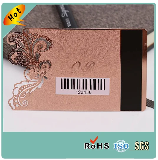 

OEM China metal card with barcode card