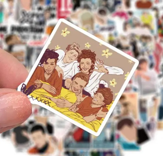 Idol Popularity One Direction Band Graffiti Stickers, Imperméable, Skateboard, Voyage, Valise, Téléphone, Ordinateur portable, Bagages, 10 Pcs, 30