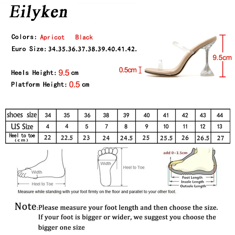 Eilyken Green PVC Jelly Slippers Open Toe Perspex Sike High Heels Crystal Women Transparent Sandals Pumps Shoes