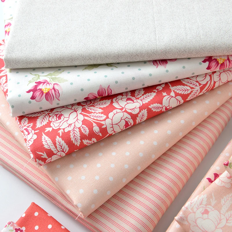 Red Fabric Sewing Clothes Cotton Cloth Bright Red Garden Polka Dot For Tops Dresses By The Meter