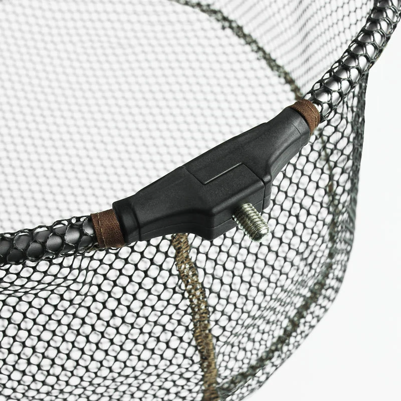 High Quality 35CM/40CM/45CM Foldable Fishing Landing Net Head Glue Fishing Net Aluminum Alloy Brail Frame Fishing Tackle B441